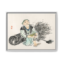 Smoking farmer with branches by Kōno Bairei (1844-1895) - NOMADEN ART GALLERY