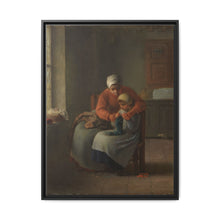 The Knitting Lesson (c. 1860) by Jean François Millet - NOMADEN ART GALLERY
