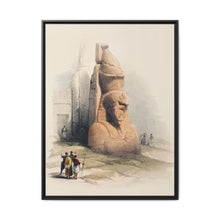 Entrance of the temple at Luxor showing one of two colossal stature of Rameses II illustration by David Roberts (1796–1864) - NOMADEN ART GALLERY