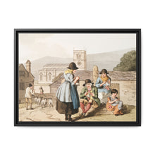 Illustration of Wensley Dale knitters from The Costume of Yorkshire (1814) by George Walker - NOMADEN ART GALLERY