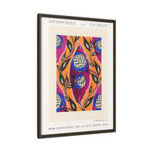 Flower pochoir pattern in Art Nouveau oriental style