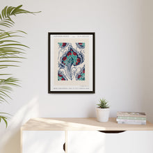 Botanical pochoir pattern in Art Nouveau oriental style
