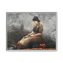 A Fishergirl Baiting Lines (1881) by Winslow Homer - NOMADEN ART GALLERY