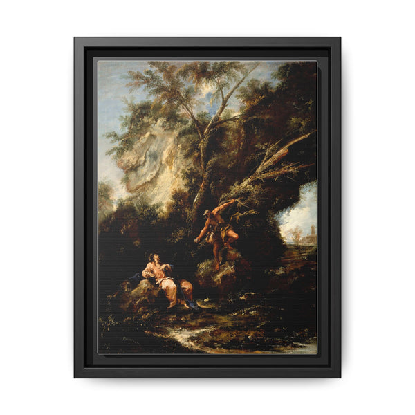 Landscape with the Temptation of Christ by Alessandro Magnasco and Antonio Francesco Peruzzini - NOMADEN ART GALLERY