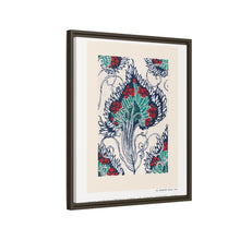 Botanical pochoir pattern in Art Nouveau oriental style