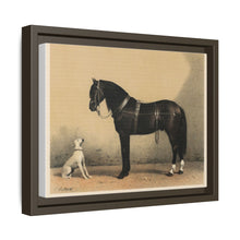 Orloffer (Orloff Horse) by Emil Volkers (1880) - An illustration of a black horse and a white dog - NOMADEN ART GALLERY