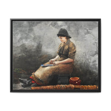 A Fishergirl Baiting Lines (1881) by Winslow Homer - NOMADEN ART GALLERY