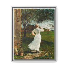 The Dinner Horn, Blowing the Horn at Seaside (1870) by Winslow Homer - NOMADEN ART GALLERY