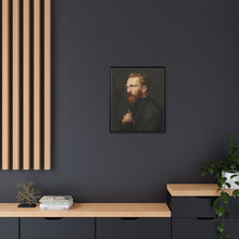 Framed Matte Canvas Wall Art - Vintage Portrait of Artist - NOMADEN ART GALLERY