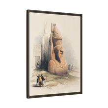 Entrance of the temple at Luxor showing one of two colossal stature of Rameses II illustration by David Roberts (1796–1864)