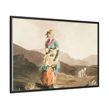 Illustration of the cranberry girl from The Costume of Yorkshire (1814) by George Walker