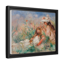Mädchen im Gras arrangieren einen Blumenstrauß (Fillette couchée sur l'herbe et jeune fille arrangant un Bouquet) (1890) von Pierre-Auguste Renoir.