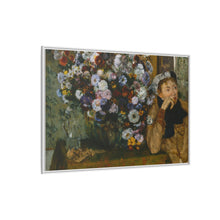Una mujer sentada junto a un jarrón de flores de Edgar Degas (¿Madame Paul Valpinçon?) 