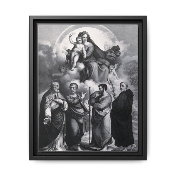 The Virgin and Child with Saint Geminianus of Modena, Saint Peter, Saint Paul and Saint Antony of Padua. Lithograph by F. Hanfstaengl after B. Ramenghi, il Bagnacavallo. - NOMADEN ART GALLERY