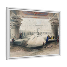 Ancient Egypt Art Print: Edfou Temple Portico View by David Roberts - Wall Art Canvas Print