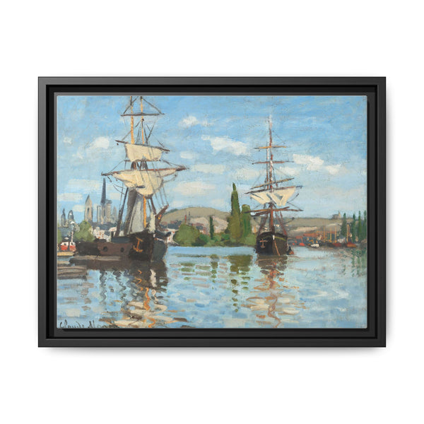 Ships Riding on the Seine at Rouen (1872–1873) by Claude Monet - NOMADEN ART GALLERY