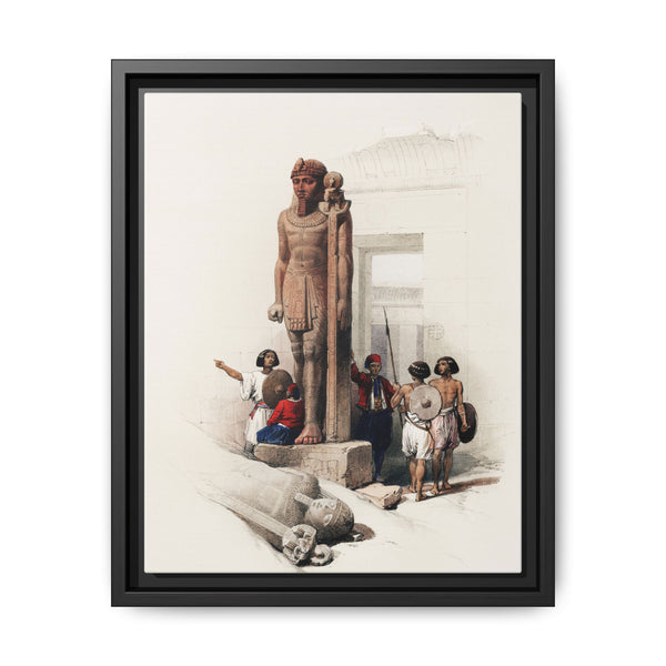 Nubian Colossus: Temple of Wadi es-Sebua by David Roberts - Classic Vintage Art Print - NOMADEN ART GALLERY