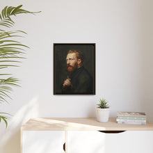 Framed Matte Canvas Wall Art - Vintage Portrait of Artist - NOMADEN ART GALLERY