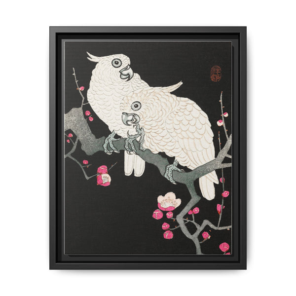 Two cockatoo and plum blossom (1925 - 1936) by Ohara Koson