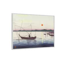 Boats and setting sun (1900 - 1936) by Ohara Koson