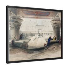 Ancient Egypt Art Print: Edfou Temple Portico View by David Roberts - Wall Art Canvas Print