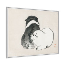 Black and white puppies by Kōno Bairei (1844-1895).