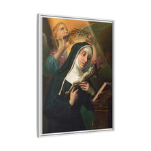Female Saint Holding Crucifix with Crown of Thorns