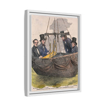Four men in the basket of a balloon by Mayall.