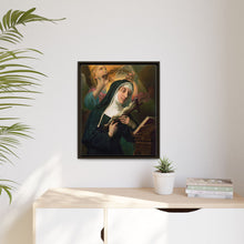 Female Saint Holding Crucifix with Crown of Thorns