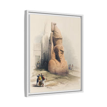 Entrance of the temple at Luxor showing one of two colossal stature of Rameses II illustration by David Roberts (1796–1864)