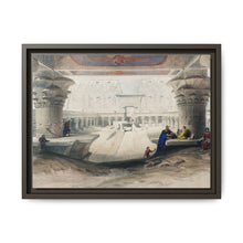 Ancient Egypt Art Print: Edfou Temple Portico View by David Roberts - Wall Art Canvas Print - NOMADEN ART GALLERY