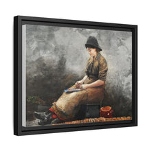 A Fishergirl Baiting Lines (1881) by Winslow Homer