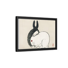 Black and white rabbits by Kōno Bairei (1844-1895)