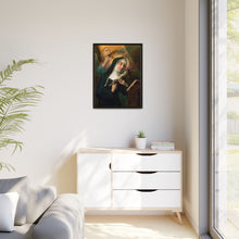 Female Saint Holding Crucifix with Crown of Thorns