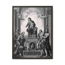 Saint Mary (the Blessed Virgin) with the Christ Child and Saint Antony of Padua, Saint Francis of Assisi, Saint Catherine of Alexandria, Saint John the Baptist and angels. - NOMADEN ART GALLERY