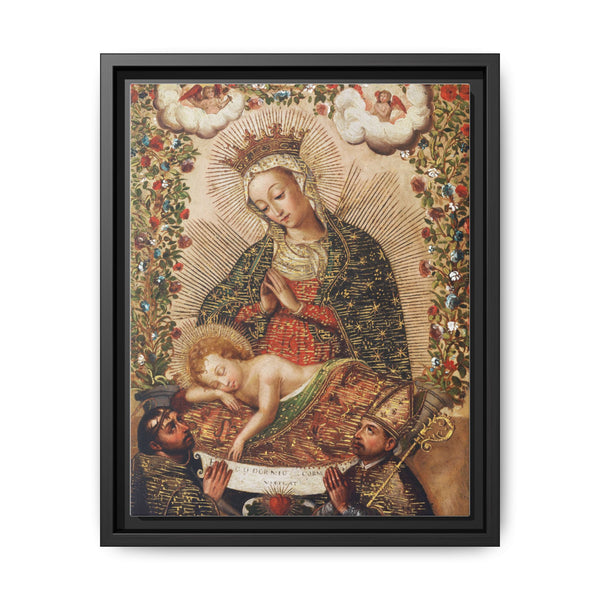 The Virgin Adoring the Christ Child with Two Saints (La Virgin adorando al Nino Jesus con dos santos) by Unidentified artist. - NOMADEN ART GALLERY