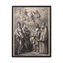 The coronation of the Virgin with four saints: Saint Catherine of Alexandria, Saint John the Evangelist, Saint John the Baptist and Saint Benedict or Saint Romuald. Drawing by F. Rosaspina, c. 1830, after G. Reni. - NOMADEN ART GALLERY