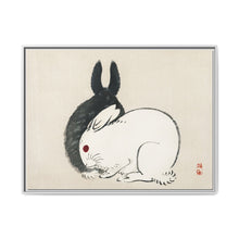 Black and white rabbits by Kōno Bairei (1844-1895) - NOMADEN ART GALLERY