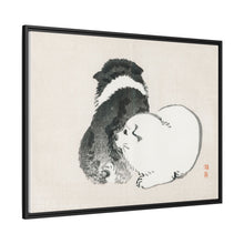 Black and white puppies by Kōno Bairei (1844-1895).