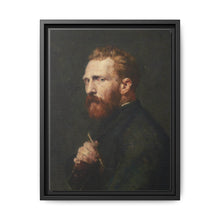 Framed Matte Canvas Wall Art - Vintage Portrait of Artist - NOMADEN ART GALLERY