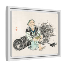 Smoking farmer with branches by Kōno Bairei (1844-1895)