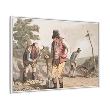 Illustration of stone breakers on the road from The Costume of Yorkshire (1814) by George Walker