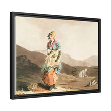 Illustration of the cranberry girl from The Costume of Yorkshire (1814) by George Walker