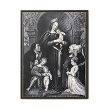 Saint Mary (the Blessed Virgin) with the Christ Child and a family as donors. Lithograph by F.S. Hanfstaengl, 1832 , after H. Holbein. - NOMADEN ART GALLERY