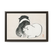 Black and white puppies by Kōno Bairei (1844-1895). - NOMADEN ART GALLERY