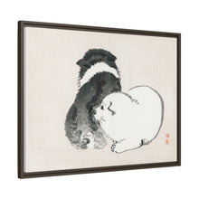 Black and white puppies by Kōno Bairei (1844-1895).