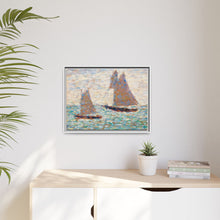 Two Sailboats at Grandcamp (Deux voiliers Ã Grandcamp) (ca. 1885) by Georges Seurat