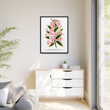 Pink flowers, Weigela lithograph (1900)