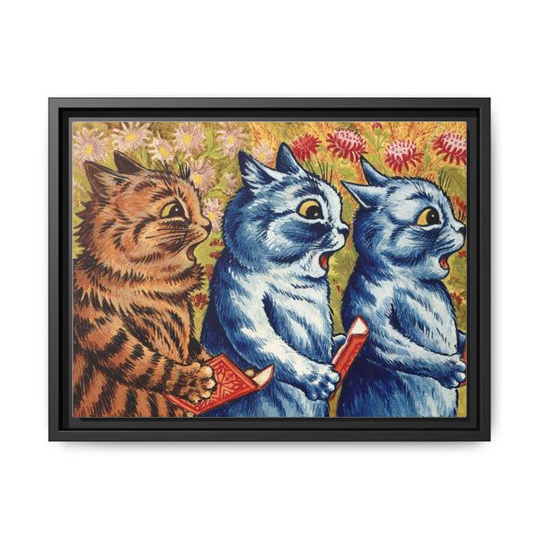 Three cats singing. Gouache by Louis Wain, 1925/1939 - NOMADEN ART GALLERY