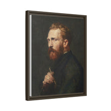 Framed Matte Canvas Wall Art - Vintage Portrait of Artist - NOMADEN ART GALLERY